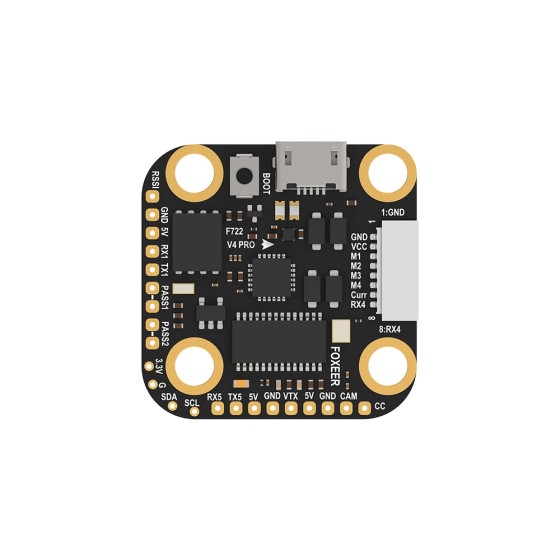 Wholesale Foxeer Mini F722 V4 Pro Flight Controller Build-In Pit PASS F722 2-6S 20X20mm for Drone DIY Parts